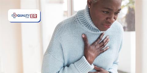 black woman with chest pain